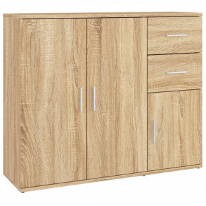 Servantă, stejar sonoma, 91x29,5x75 cm, lemn prelucrat - V823272V - Img 1