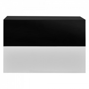 Set 2 bucati comoda suspendata, alb lacuit lucios/negru lacuit lucios, 46x30x15 cm - P56253880 - Img 2