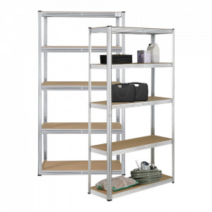 Set 2 bucati raft, 180 x 90 x 40 cm, argintiu - P77100893 - Img 1