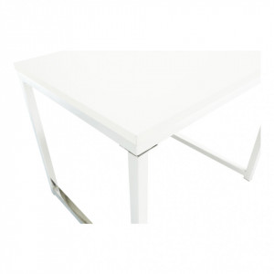 Set 2 măsuţe de cafea, alb și crom, 100x35x50 cm, 50x40x40 cm - TP252417 - Img 10