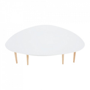 Set 2 măsuţe de cafea, alb și fag, 116x45x66 cm - TP255656 - Img 9