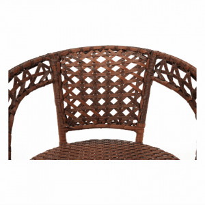 Set de grădină din ratan cu 3 piese, 1 măsuţă şi 2 scaune, maro - TP265640 - Img 18