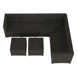 Set de grădină din ratan cu 3 piese, 2 măsuţe şi 1 colţar, maro - TP254773 - Img 16