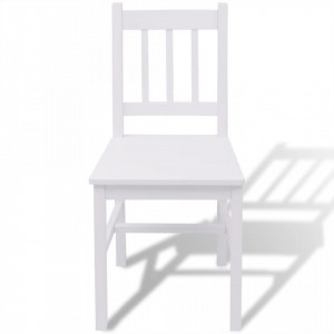 Set de masă, trei piese, alb, lemn de pin - V242955V - Img 4