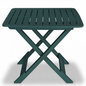 Set mobilier bistro pliabil, 3 piese, verde, plastic - V43582V - Img 2