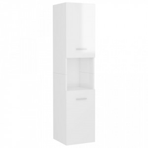 Set mobilier de baie, alb extralucios, lemn prelucrat - V3070961V - Img 4