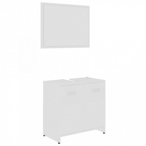 Set mobilier de baie, alb, PAL - V802579V - Img 2
