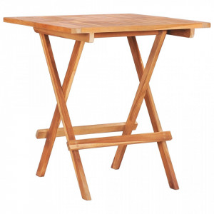 Set mobilier de bistro pliabil, 3 piese, lemn masiv de tec - V48997V - Img 2