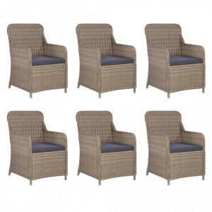 Set mobilier de exterior, 9 piese, maro, poliratan - V3057802V - Img 3
