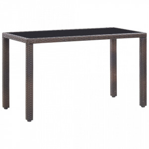 Set mobilier de exterior cu perne, 5 piese, maro, poliratan - V42525V - Img 3