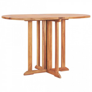 Set mobilier de exterior pliabil, 5 piese, lemn masiv de tec - V49003V - Img 2