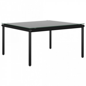 Set mobilier de gradina cu perne, 5 piese, negru, PVC - V48590V - Img 4