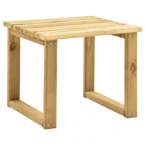 Șezlong de grădină cu masă și pernă, lemn de pin tratat - V3065834V - Img 4