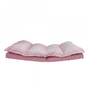 Şezlong pliant pe podea, ţesătură de catifea roz deschis - TP290579 - Img 4