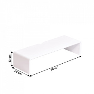 Suport monitor, bambus, alb, 60 cm - TP300675 - Img 2