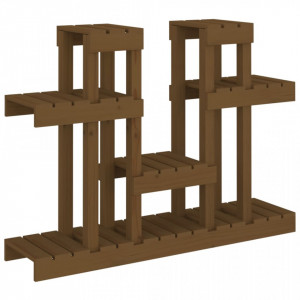 Suport pentru plante, maro, 104,5x25x77,5 cm, lemn masiv de pin - V822100V - Img 1