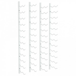 Suport sticle de vin, de perete, 24 sticle, 2 buc., alb, fier - V340885V - Img 1