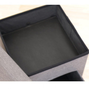 Taburet, scăunel cu spaţiu pentru depozitare, gri, 37x37x38 - TP221280 - Img 2