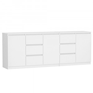 TECOA156 - Comoda, 200 x 40 x 75 cm, Alb - Img 4