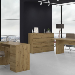 TECOAR109 - Comoda 138 x 40 x 97 cm, Stejar Artisan - Img 7