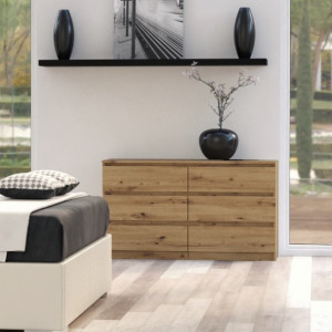 TECOAR120 - Comoda, 138x 40 x 77 cm, Stejar Artisan, PAL - Img 2