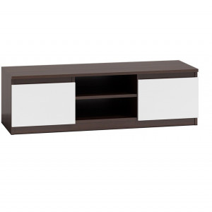 TECOTVM-A102 - Comoda TV 120 x 40 x 36 cm, Wenge-Alb-Mat - Img 1