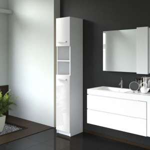 TEDUA128 - Dulap inalt baie, 32 x 30 x 183 cm, Alb-Lucios, PAL - Img 3