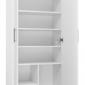 TEDUA142 - Dulap, 74 x 35 x 180 cm, Alb, PAL - Img 4