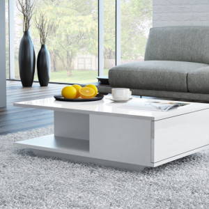TEMCA105 - Masuta cafea 60 x 90 x 42 cm - Alb-Lucios