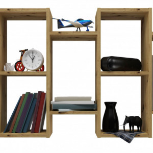 TERAAR112 - Raft, rafturi, biblioteca, 129x 20 x 65 cm, Stejar Artisan, PAL - Img 2