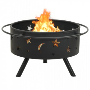 Vatră de foc cu vătrai, 76 cm, oțel, XXL - V311892V - Img 4