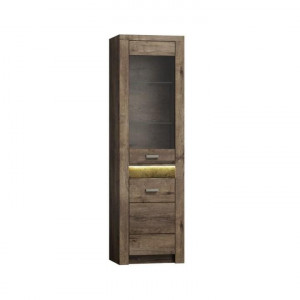 Vitrină, culoarea frasin închis, 56x192x42 cm - TP108435