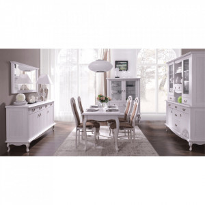 Vitrină, culoarea pin alb, 125x42x158 cm - TP264735 - Img 2
