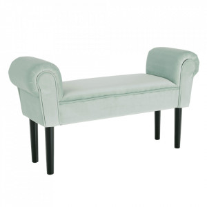 Bancă, băncuţă catifea mentol, 100 cm - TP279484 - Img 10