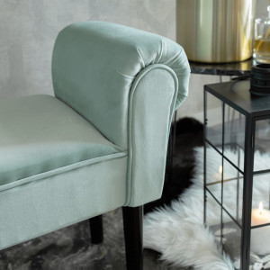 Bancă, băncuţă catifea mentol, 100 cm - TP279484 - Img 13
