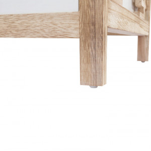 Bancă, băncuţă cu 4 sertare, alb si maro, 100 cm - TP206590 - Img 9