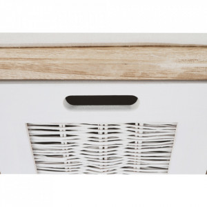 Bancă, băncuţă cu 4 sertare, alb si maro, 100 cm - TP206590 - Img 17