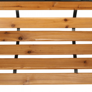 Bancă, băncuță de grădină, maro și neagră, 126 cm - TP276424 - Img 4