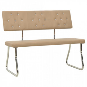 Bancă, cappuccino, 110 cm, piele ecologică - V325861V - Img 2