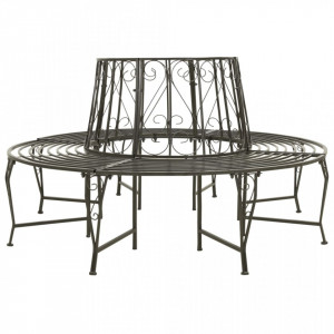Bancă de copac pentru grădină, 160 cm, oțel - V313033V - Img 2