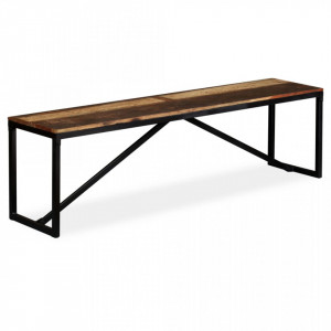 Banca din lemn masiv reciclat 160x35x45 cm - V244903V