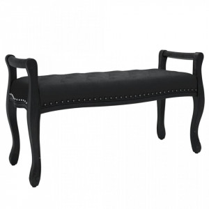 Bancă, negru, 110x45x60 cm, catifea - V344442V