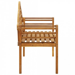 Bancă regală de grădină cu pernă, 135 cm, lemn masiv acacia - V3061416V - Img 4