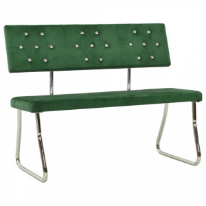 Bancă, verde închis, 110 cm, catifea - V325865V - Img 2