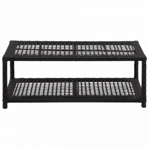 Bancheta pantofar, negru, 80 x 40 x 30 cm, poliratan - V46978V - Img 3