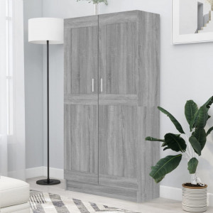 Bibliotecă, gri sonoma, 82,5x30,5x150 cm, lemn prelucrat - V815613V - Img 2