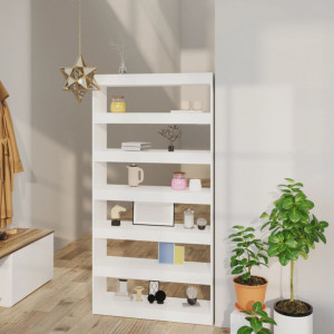 Bibliotecă/Separator cameră, alb, 100x30x198 cm, lemn compozit - V811772V - Img 2