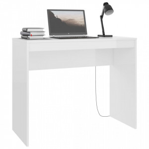 Birou, alb foarte lucios, 90 x 40 x 72 cm, PAL - V800384V - Img 3