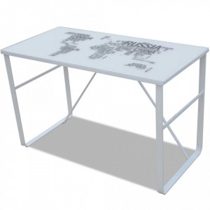 Birou Dreptunghiular cu Model Harta - V241162V - Img 2