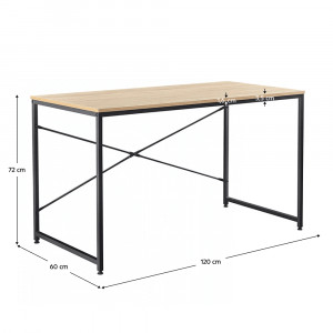 Birou, măsuţă, masă PC, maro si negru, 120 cm - TP272029 - Img 3